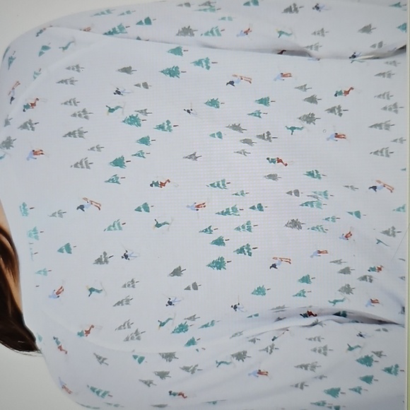 NWT Honeydew Star Seeker Brushed Jersey Pajamas w Fa la la, Trees, Skiers. Large - Picture 4 of 13